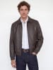 Jack & Jones Kunstlederjacke in Chocolate Brown