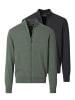 Redmond Strickjacke Basic in Dunkelgrün / dunkelgrau