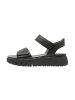 Tamaris Comfort-Ledersandalen Schwarz