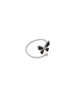 myMo Women Adjustable Ring in Silver Black