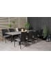 ebuy24 Gartenmöbel-Set Levels (9-teilig) Schwarz 100 x 160 cm