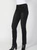 KOROSHI LANGE HOSE JEANS GLOCKE in Schwarzer Denim