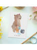 Mr. & Mrs. Panda Postkarte Reinigungskraft Herz ohne Spruch in Weiß