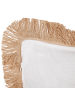 Beliani 2er-Set Dekokissen AGRIMONY in Beige/Weiß