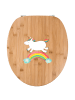 Mr. & Mrs. Panda Toilettendeckel Einhorn Regenbogen ohne Spruch in Braun