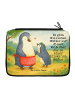 Mr. & Mrs. Panda Bleistiftetui Pinguin mit Kind Design mit Spruch in Weiß