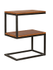 KADIMA DESIGN Beistelltisch AKOLA S-Form Massiv-Holz / Metall 45 x 60 x 30 in Massivholz