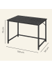 VASAGLE Computertisch Barnet in Greige-Schwarz - (B)100 x (H)76 x (T)50 cm