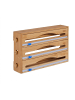 relaxdays Folienspender in Natur - (B)39 x (H)23,5 x (T)9 cm