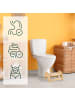 relaxdays Toilettenhocker in Natur - (B)36 x (H)23 x (T)32 cm
