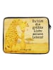 Mr. & Mrs. Panda Laptop Tasche Giraffe Kind Design mit Spruch in Weiß