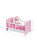 Pinolino Puppenbett Jasmin, 4-tlg. in Rosa,Weiß, 50 x 29 x 29 cm