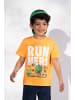 Coccodrillo Baumwoll-T-Shirt mit kurzen Ärmeln in orange