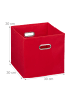 relaxdays 6x Regalkorb in Rot - 30 cm