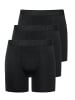Lisca 3er Pack long Boxer in black