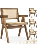 tectake Armlehnstuhl im Boho-Stil, 59 x 56,5 x 82,5 cm, Belastbarkeit 120 kg