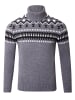 RESLAD Strickpullover Rollkragenpullover in anthrazit