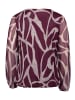 BETTY & CO Mesh-Shirt mit Gummizug in Dark Red/Nature