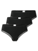 Schiesser String 3er Pack in Schwarz