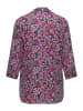 GOLDNER Kurzgröße:  Pflegeleichte Bluse mit 3/4-Arm in pink / rot / gemustert