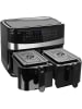 Emerio AF-126672 XXL Doppel Heißluft-Fritteuse, 9 Liter (2 x 4,5 L), Airfryer