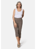 GOLDNER 7/8-Bengalinhose Schlupfhose LOUISA mit Steppnähten in taupe