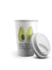 Mr. & Mrs. Panda To Go Becher Avocado Pärchen mit Spruch in Weiß