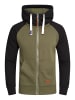 behype Sweatjacke - BHDISUK Hoodie Weicher Kapuzenpullover Sweatshirt in Khaki