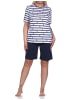 NORMANN kurzarm Schlafanzug Shorty - 79108 in marine