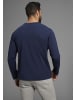 Man's World Langarmshirt in weiß, dunkelblau, schwarz