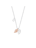 Amor Kette mit Anhänger Silber 925, rhodiniert+rosévergoldet in Bicolor