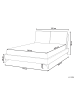 Beliani Doppelbett MELLE in Grau/Schwarz - (W) 176 x (H) 98 x (L) 233 cm