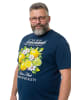Men Plus Kurzarm T-Shirt in blau