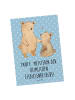 Mr. & Mrs. Panda Ansichtskarte Tante Eisdielenmeisterin mit Spruch in Blau Pastell