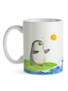 Mr. & Mrs. Panda Tasse Pinguin Surfer ohne Spruch in Weiß