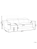 Beliani 3-Sitzer Sofa NARWIK in Braun - (W) 203 x (H) 94 x (L) 103 cm