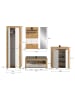 ebuy24 Garderobenmöbelset Jam (6-teilig) Weiß 285 x 35 cm