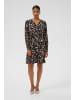 Kaffe Kleid KAmille Tight fit in Black/Brown Graphic Animal