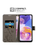 cadorabo Hülle für Samsung Galaxy A23 4G / 5G Blumen Design in FLORAL GRAU