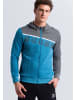 erima 5-C Trainingsjacke mit Kapuze in oriental blue melange/grau melange/weiss