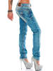 Cipo & Baxx Damen Slim Fit Jeans Stonewashed in Light Blue