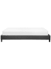 Beliani Doppelbett ROANNE in Grau/Braun - (W) 189 x (H) 29 x (L) 211 cm