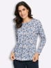 WITT WEIDEN Print-Shirt in ecru-jeansblau-bedruckt