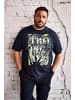 Men Plus Kurzarm T-Shirt in navy blau