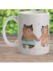 Mr. & Mrs. Panda Camping Tasse Bär Freundin ohne Spruch in Grau Pastell