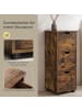 VASAGLE Badezimmerschrank Custos-old in Vintagebraun - (B)30 x (H)80 x (T)30 cm