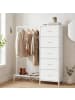 SONGMICS Garderobenständer Bellah in Weiß - (B)30 x (H)117.7 x (T)96.2 cm