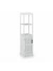 relaxdays Badezimmerschrank in Weiß - (B)30 x (H)129 x (T)30 cm