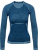 Hummel T-Shirt Hmlclea Multisport Damen in NAVY PEONY/FADED DENIM