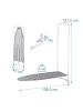 relaxdays Bügelbrett in Weiß/ Grau – (B)108,5 x (H)127,5 x (T)43 cm
